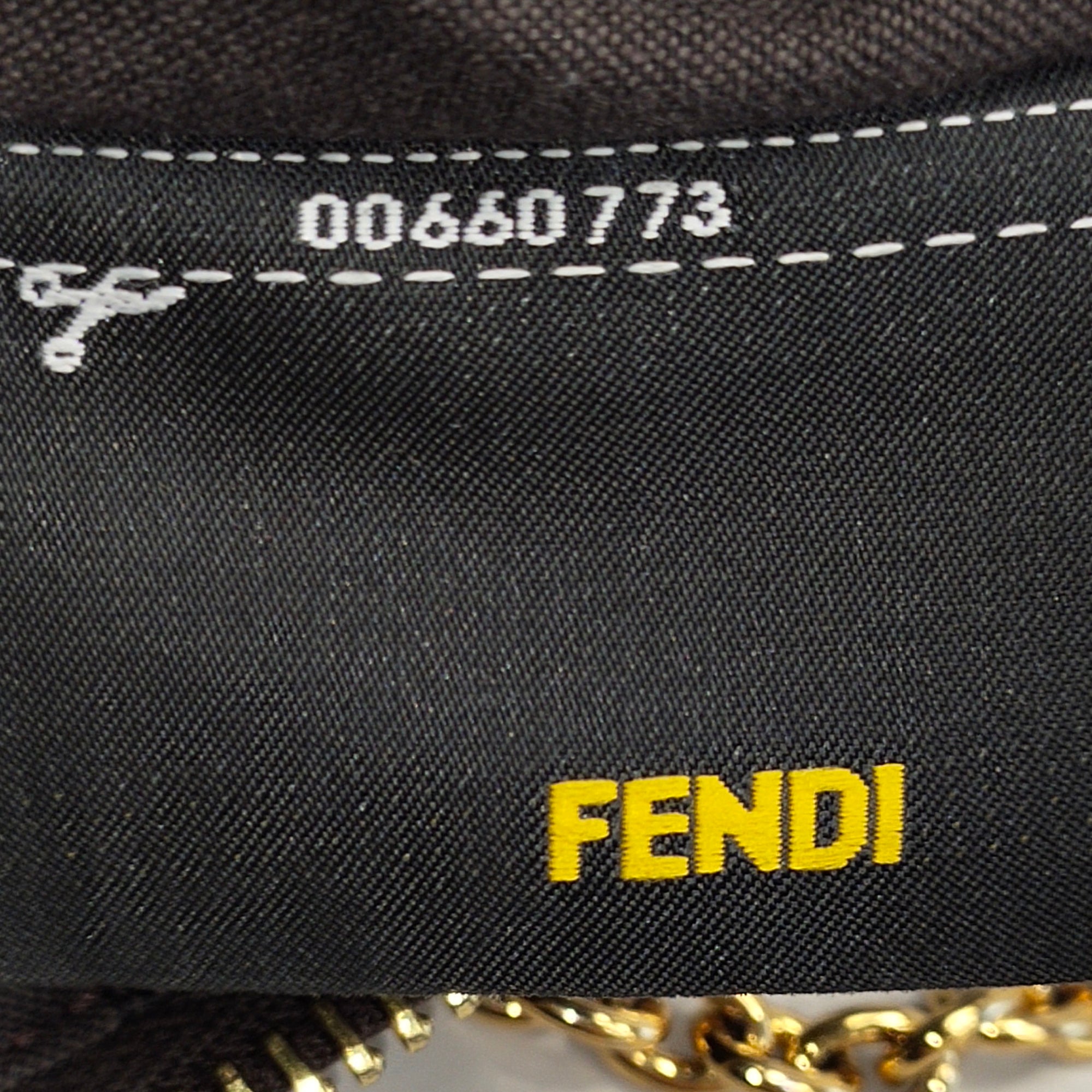 Fendi Gold Zucca Pochette