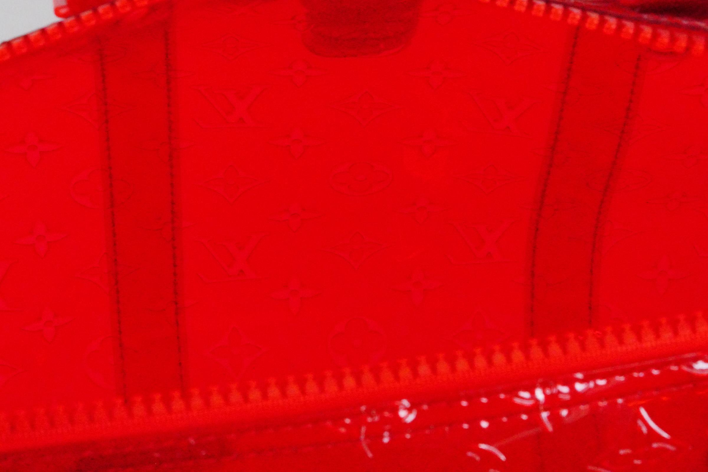 Virgil Abloh x Louis Vuitton Red Vinyl Keepall Bandouliere 50 QJB0GL3ERB001