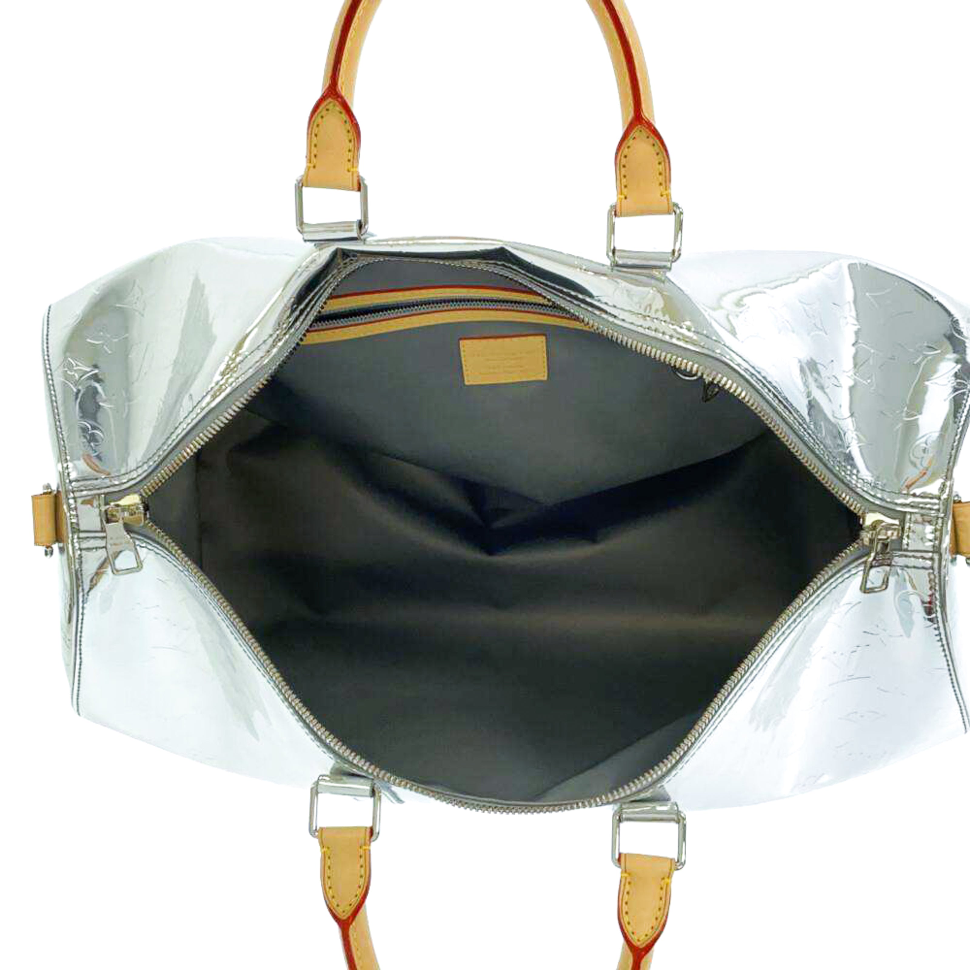 Louis Vuitton Keepall Bandouliere Bag Monogram Mirror Coated Canvas 50  Silver 1774941