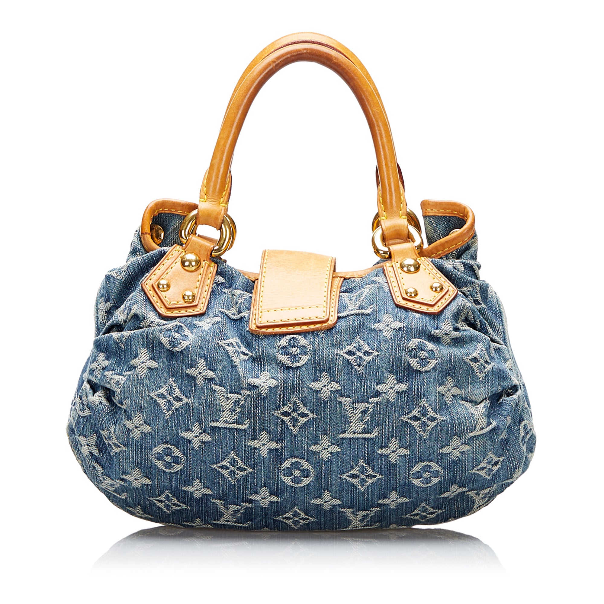 Louis Vuitton Fuchsia Denim Monogram Denim Mini Pleaty Bag