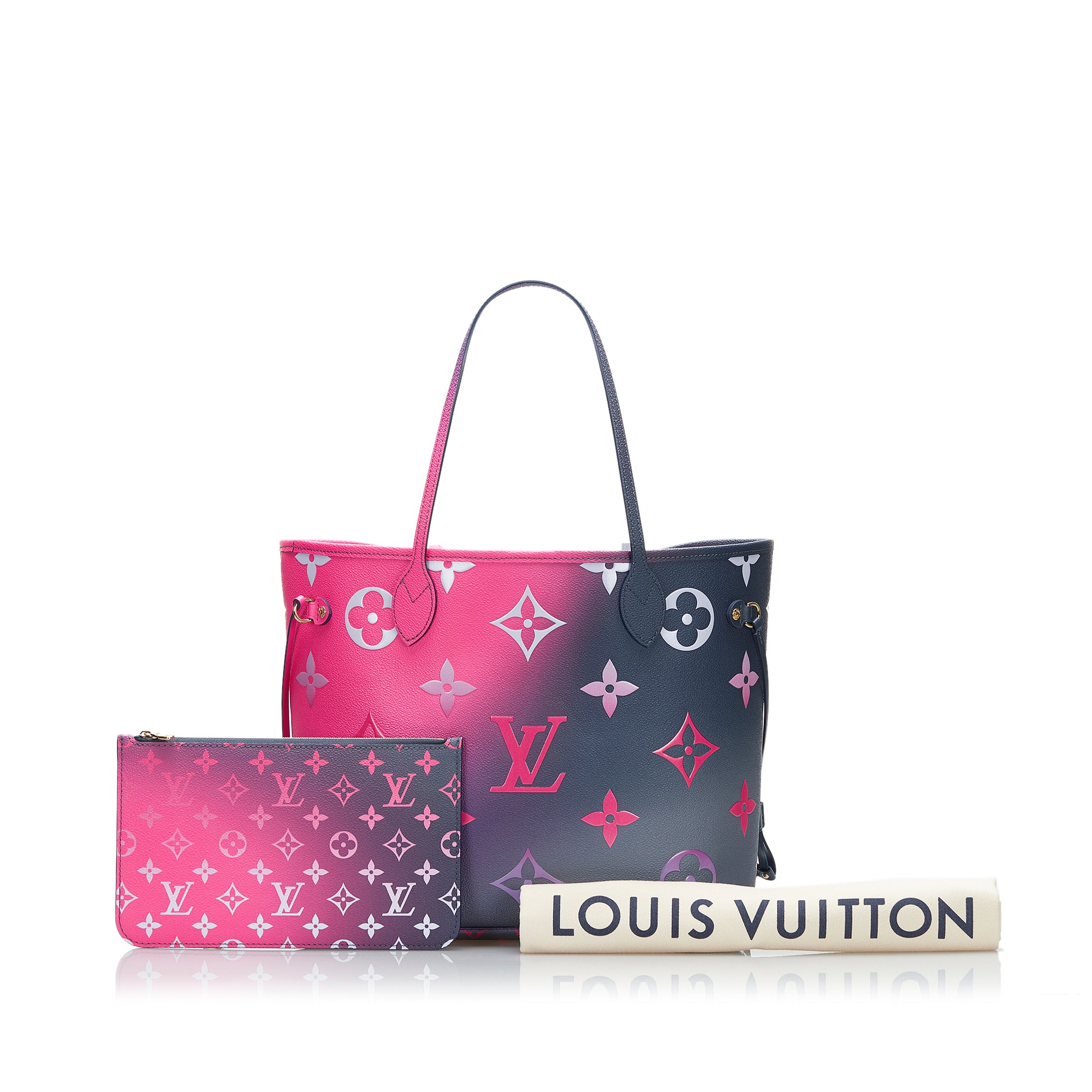 Louis Vuitton, Bags, Louis Vuitton Neverfull Mm Midnight Fuchsia Tote Bag  With Pochette